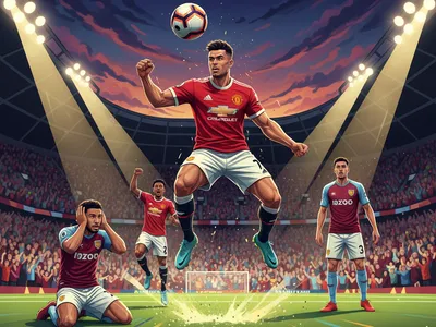 old trafford roars united flexes muscle villa left wondering